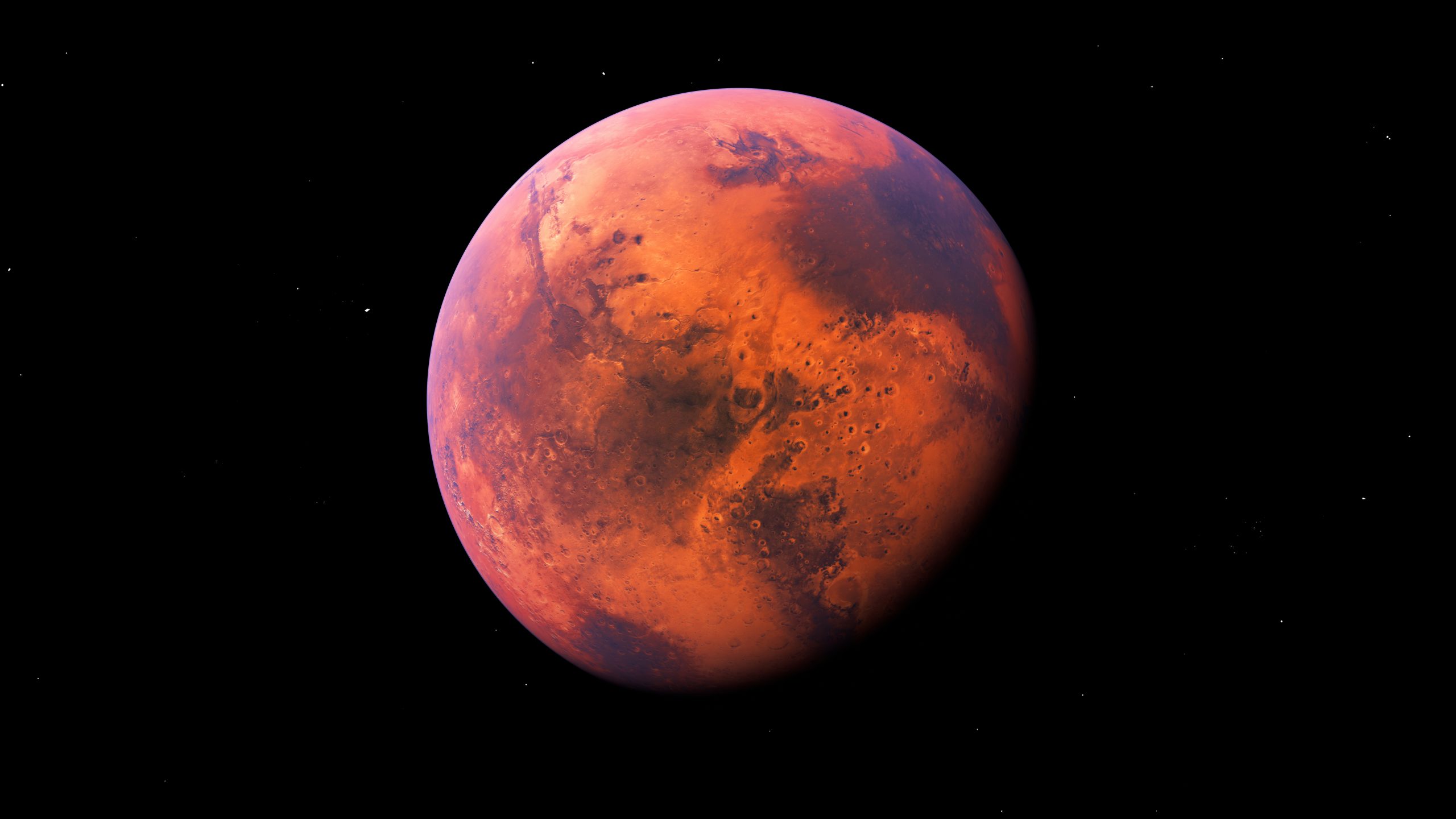 Imagem ilustrativa mostra Marte, o planeta vermelho em estudo pela NASA