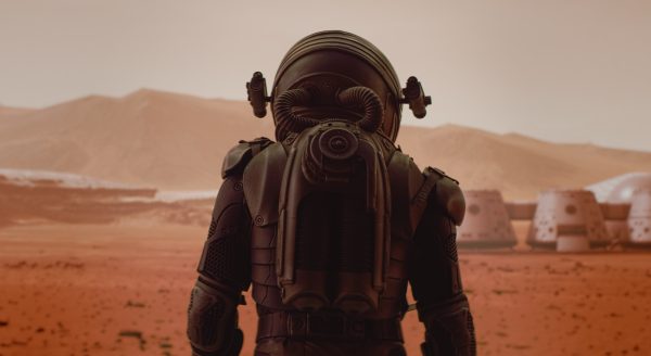 Imagem ilustrativa mostra um astronauta da NASA em Marte