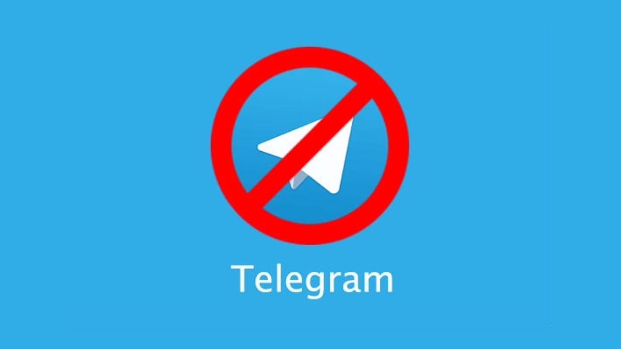 Imagem ilustrativa mostra o logotipo do Telegram com o símbolo universal de 