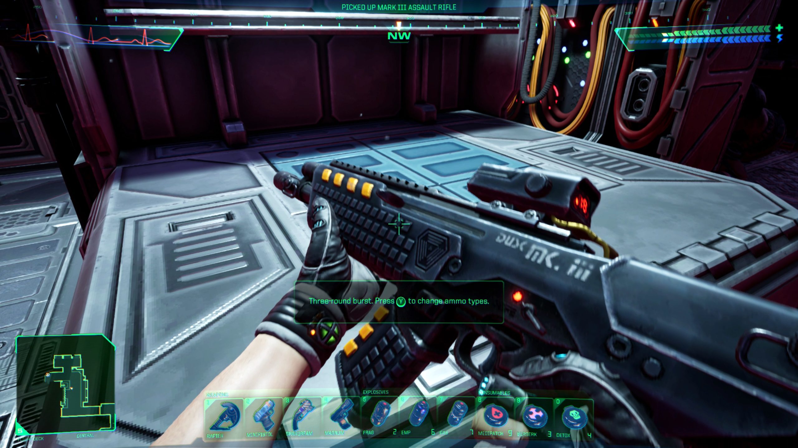 Imagem mostra cena do remake do jogo System Shock