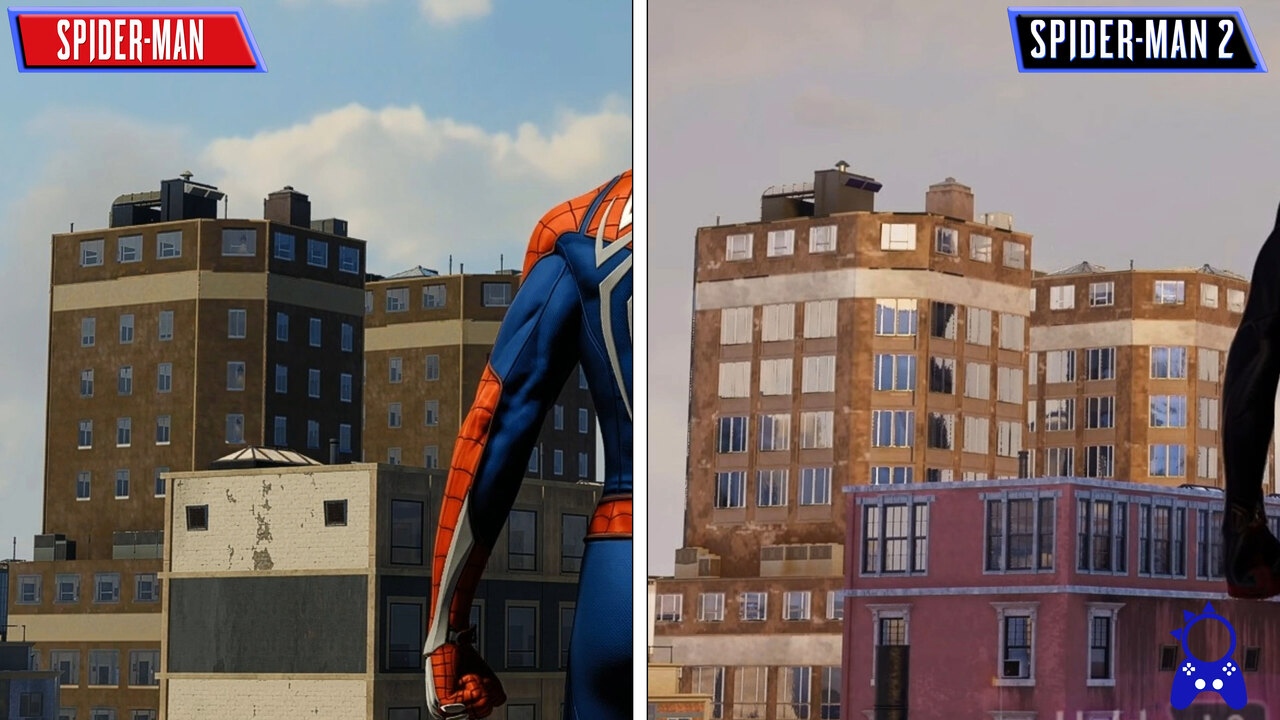 Comparação Spider-Man 2 e Spider-Man