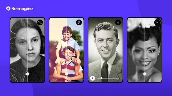 Reimagine - app com inteligência artificial para restaurar fotos antigas