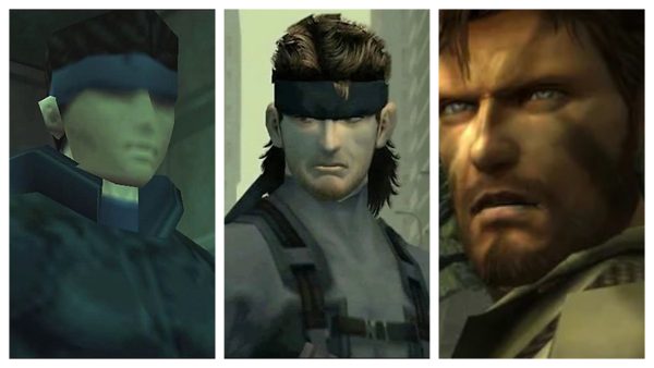 Imagem mostra os três primeiros Metal Gear Solid