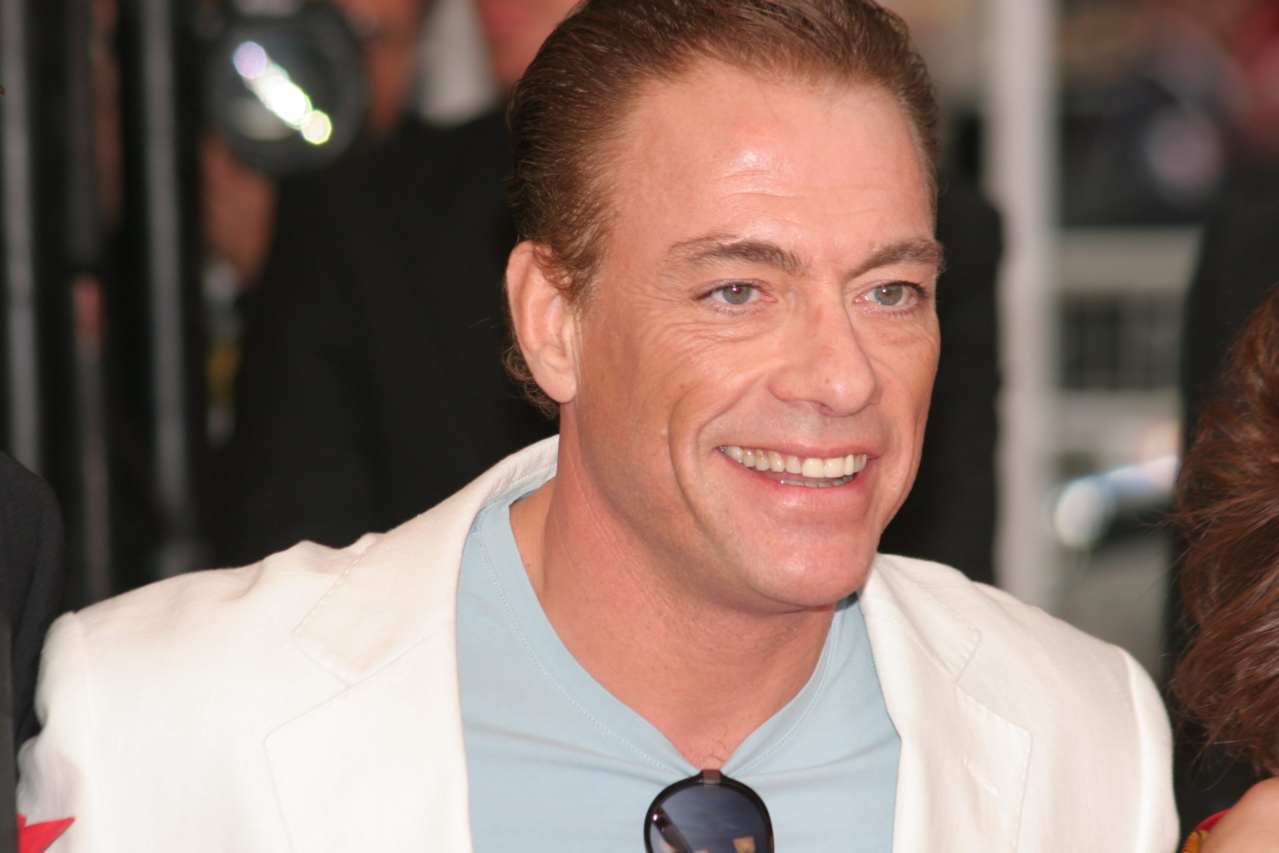 Imagem mostra o ator belga Jean-Claude Van Damme durante o Festival de Cannes
