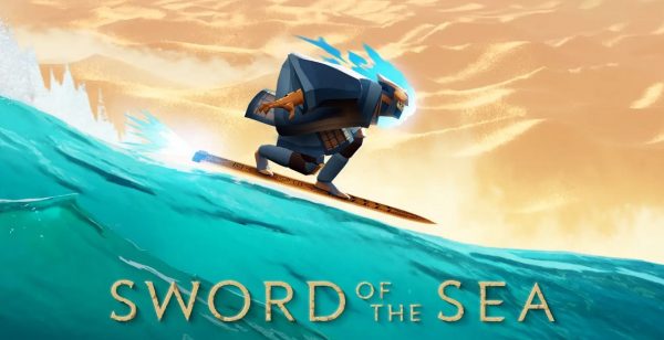 Imagem de lançamento do game Sword of the Sea, anunciado durante o PlayStation Showcase