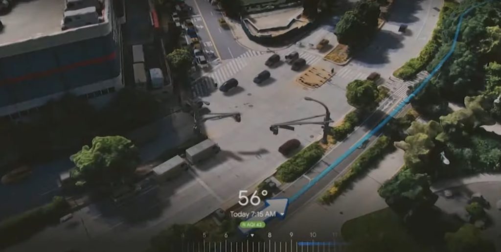 Novo recurso do Maps apresentado durante o Google I/O 2023, que mostra o Street View como um 3D, com atualização em tempo real