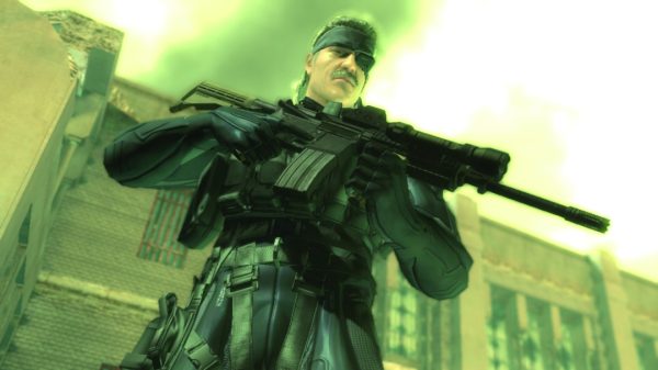Imagem mostra cena do jogo Metal Gear Solid 4: Guns of the Patriots