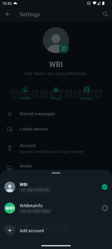 WhatsApp Business - múltiplas contas