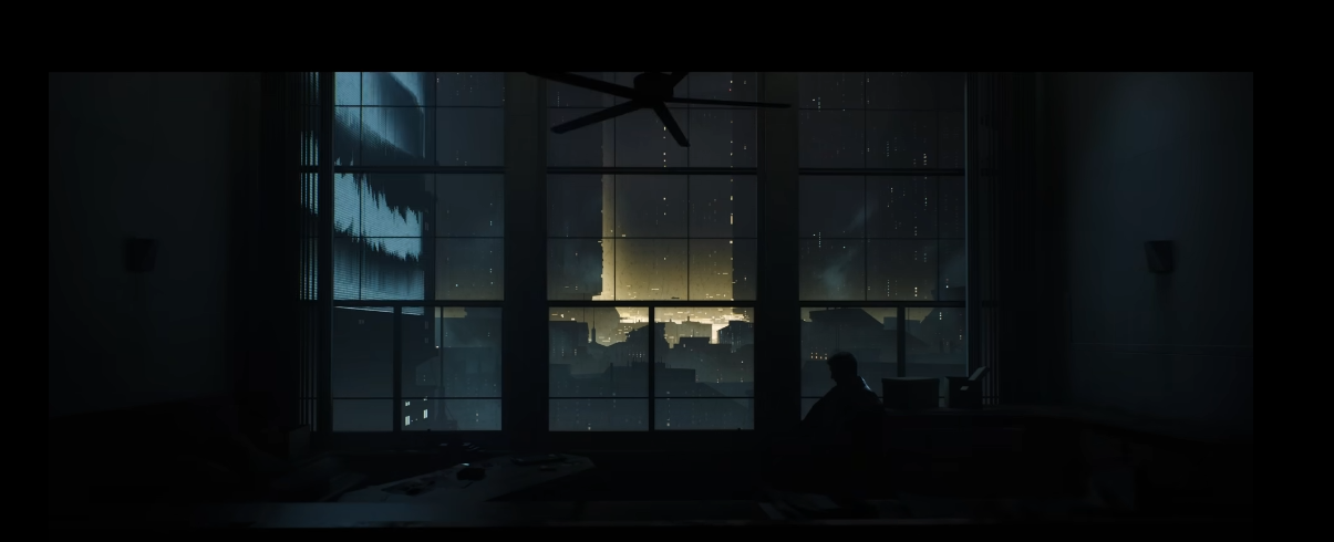 Cena do game Blade Runner 2033, parte do trailer do game desenvolvido pela Annapurna e apresentado durante o Showcase da empresa