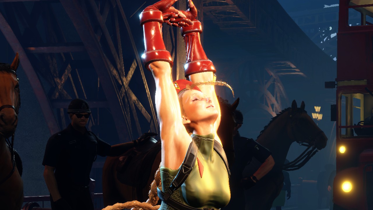 Imagem mostra Cammy White, personagem de Street Fighter 6, em seu traje alternativo
