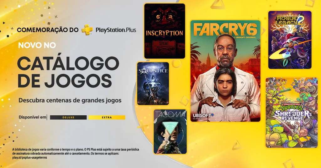 Banner mostra os jogos da PS Plus de junho