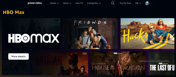 HBO Max chega ao Prime Video via Channels, ou seja, canais parceiros