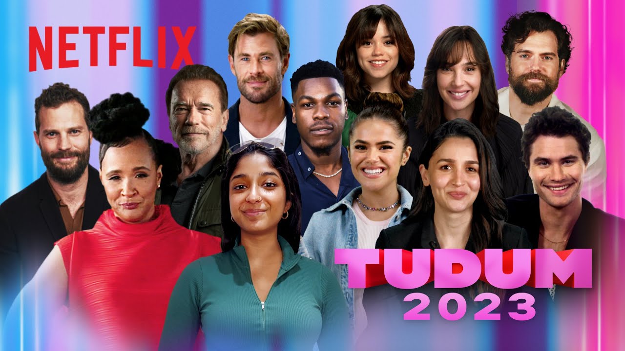 Pôster de anúncio do TUDUM 2023, evento com os principais lançamentos e novidades em séries e filmes da Netflix
