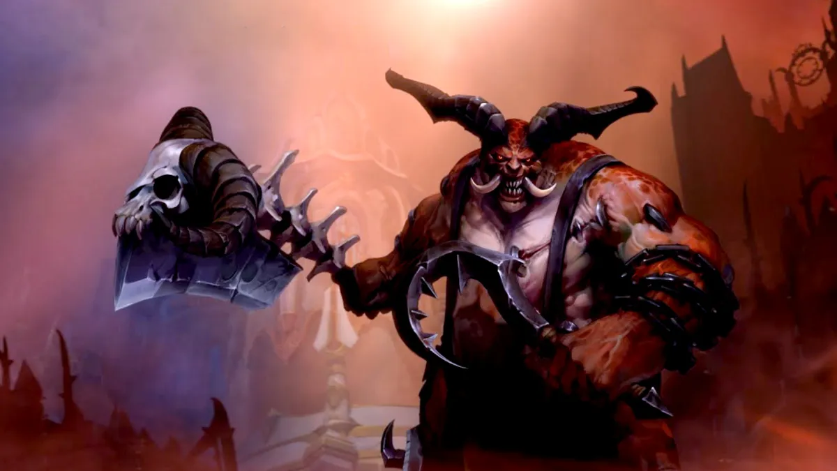 Imagem mostra arte conceitual do Butcher, um dos chefões de Diablo 4