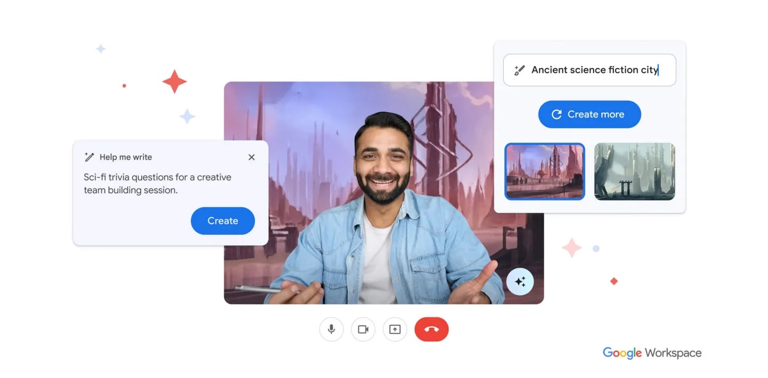 Google Meet permite criar imagens de fundo personalizadas com inteligência artificial