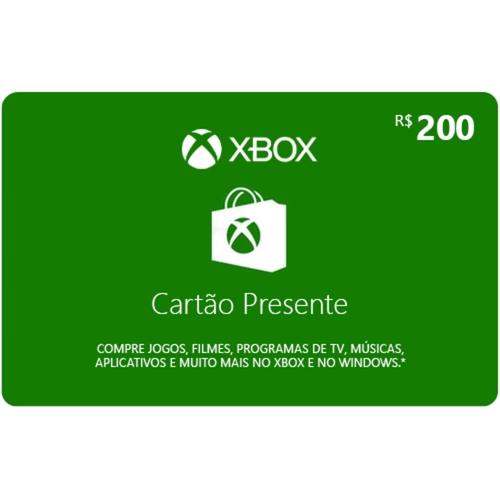 Gift Card Xbox - 200 Reais