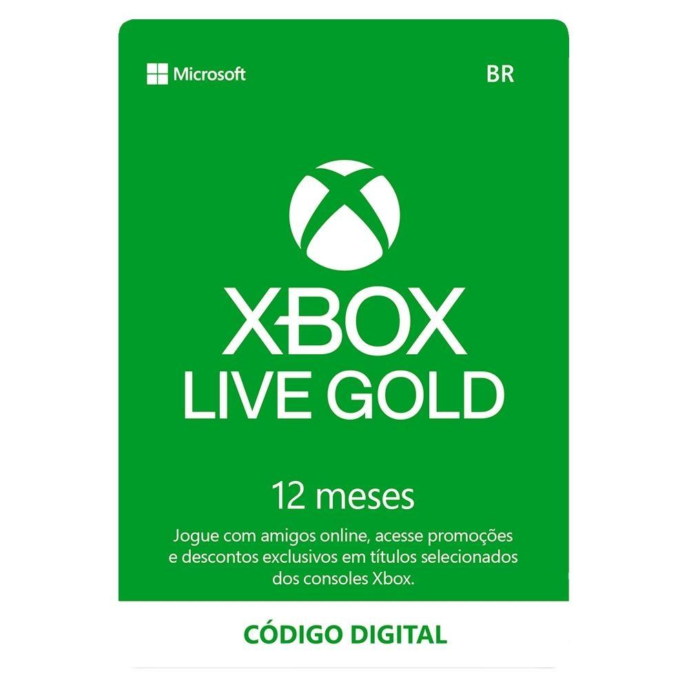 Gift Card Xbox Live Gold - 12 meses