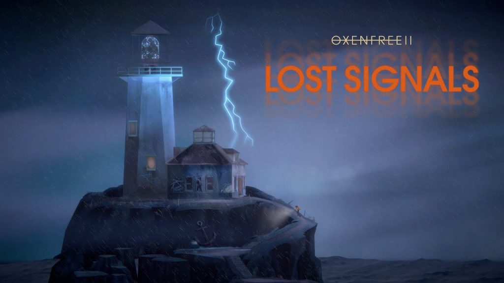 Pôster de apresentação do game Oxenfree 2, ou Oxenfree II: Lost Signals, game da Night School Studios publicado pela Netflix 