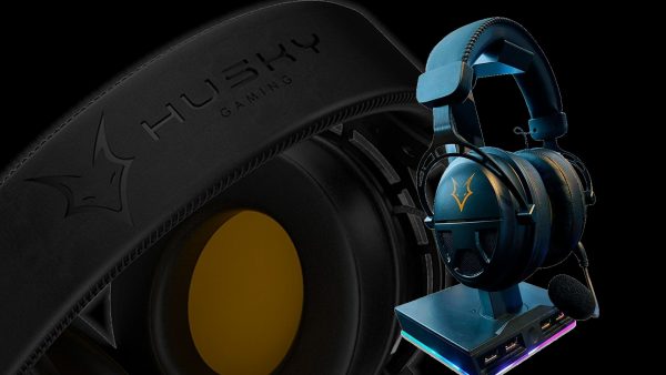 Imagem mostra dois lados do headset Tempest 200 da Husky Gaming