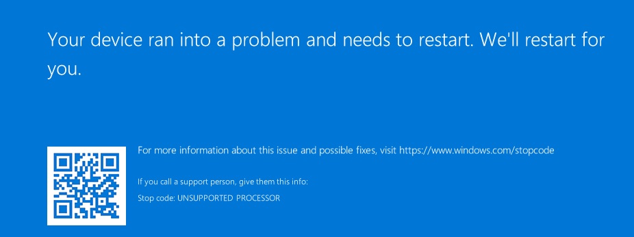 Imagem mostra erro do Windows 11 após instalação de atualização da Microsoft