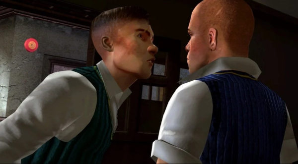 Imagem mostra captura de tela do jogo Bully, na versão "Scholarship Edition"