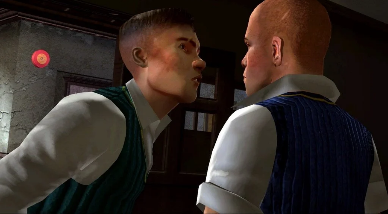 Imagem mostra captura de tela do jogo Bully, na versão 