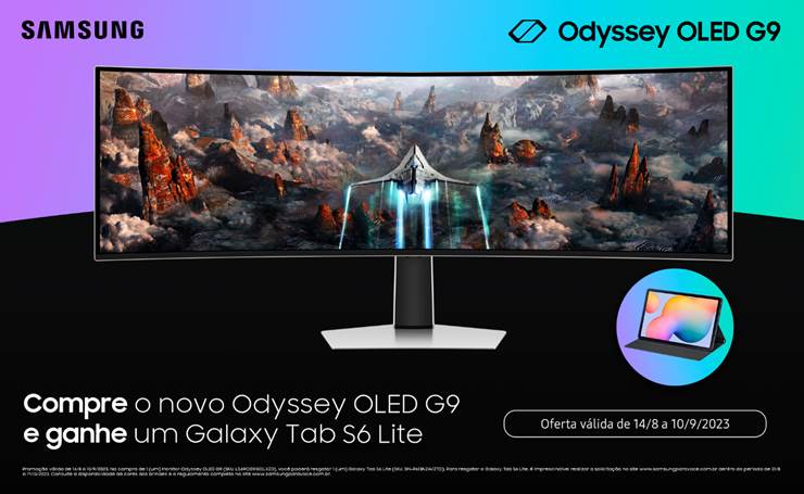 Samsung lança Odyssey OLED G9 no Brasil