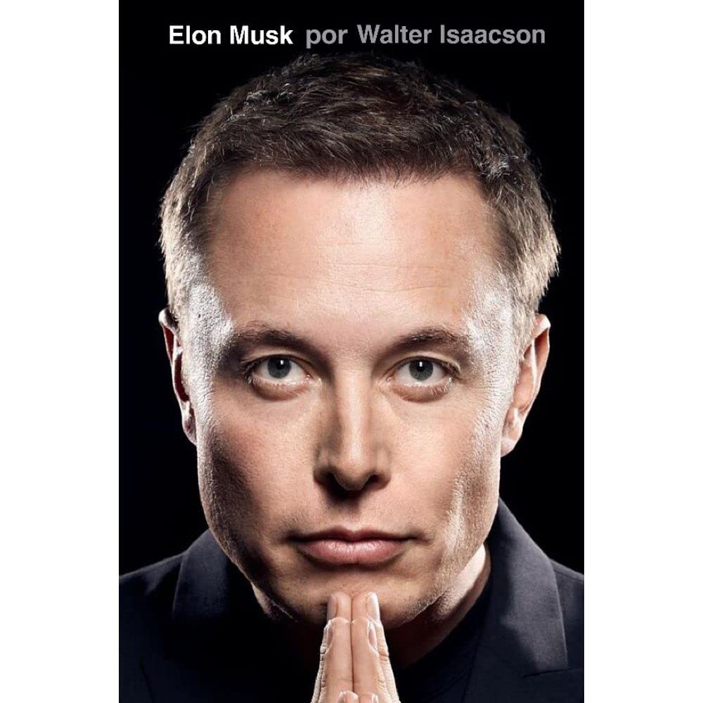 Imagem mostra capa do livro biográfico "Elon Musk"