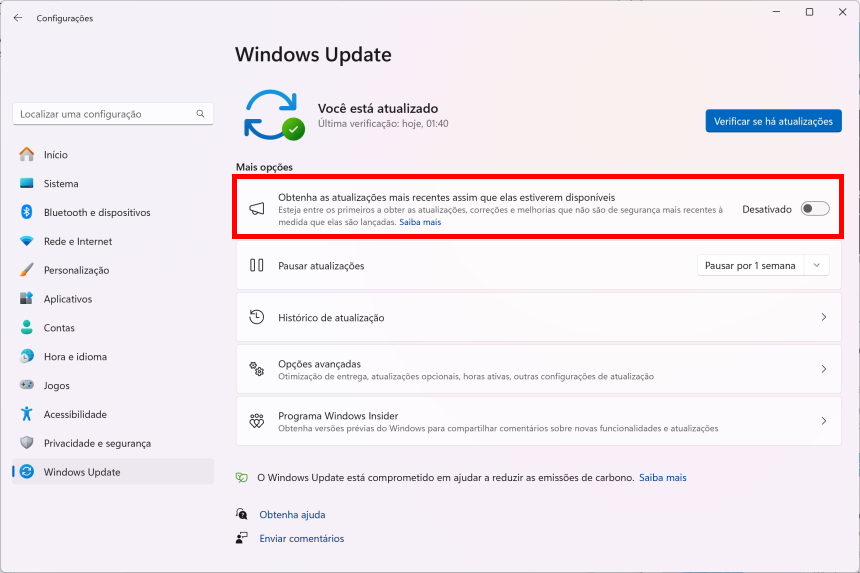 Windows 11 - como testar os recursos da versão 23H2 - Passo 4