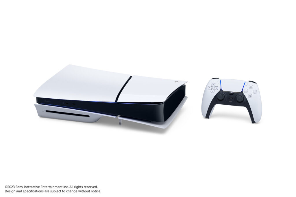 PlayStation 5 Slim na horizontal