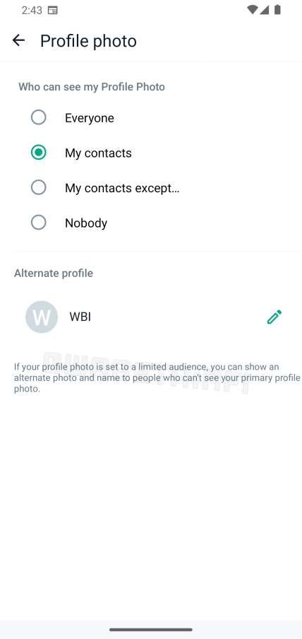 WhatsApp - recurso exibe foto alternativa
