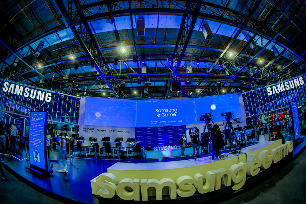 Arena Samsung na BGS 2023, onde a empresa apresenta novos produtos da linha Odyssey e outras novidades