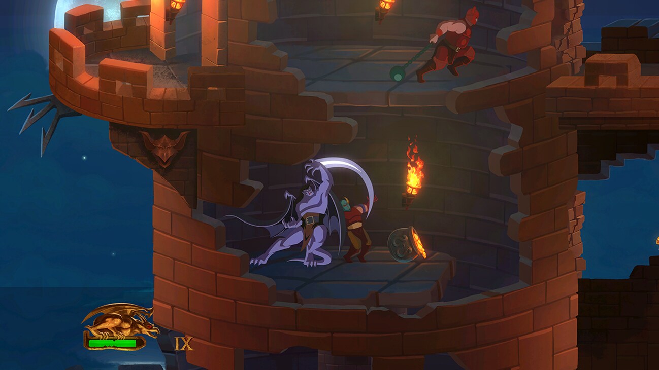 Imagem mostra cena do jogo Gargoyles: Remastered