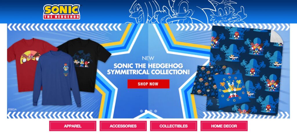 Produtos oficiais de Sonic