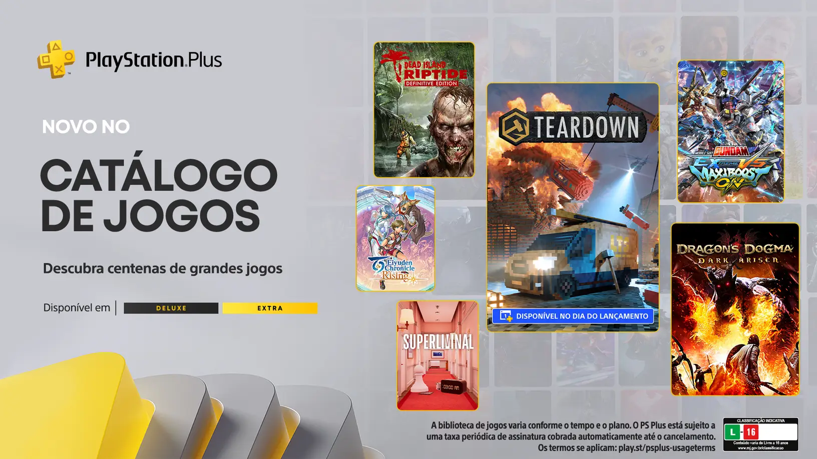 Imagem mostra jogos no catálogo da PlayStation Plus de novembro