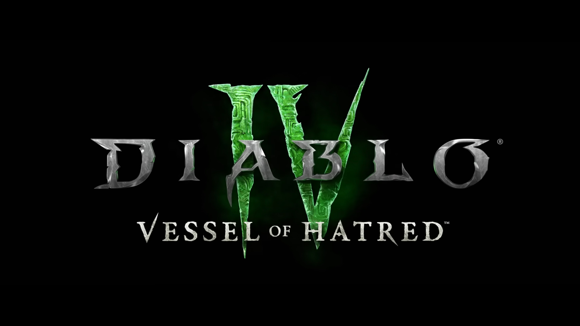 Imagem mostra logomarca de Receptáculo do Ódio, primeira expansão de Diablo IV