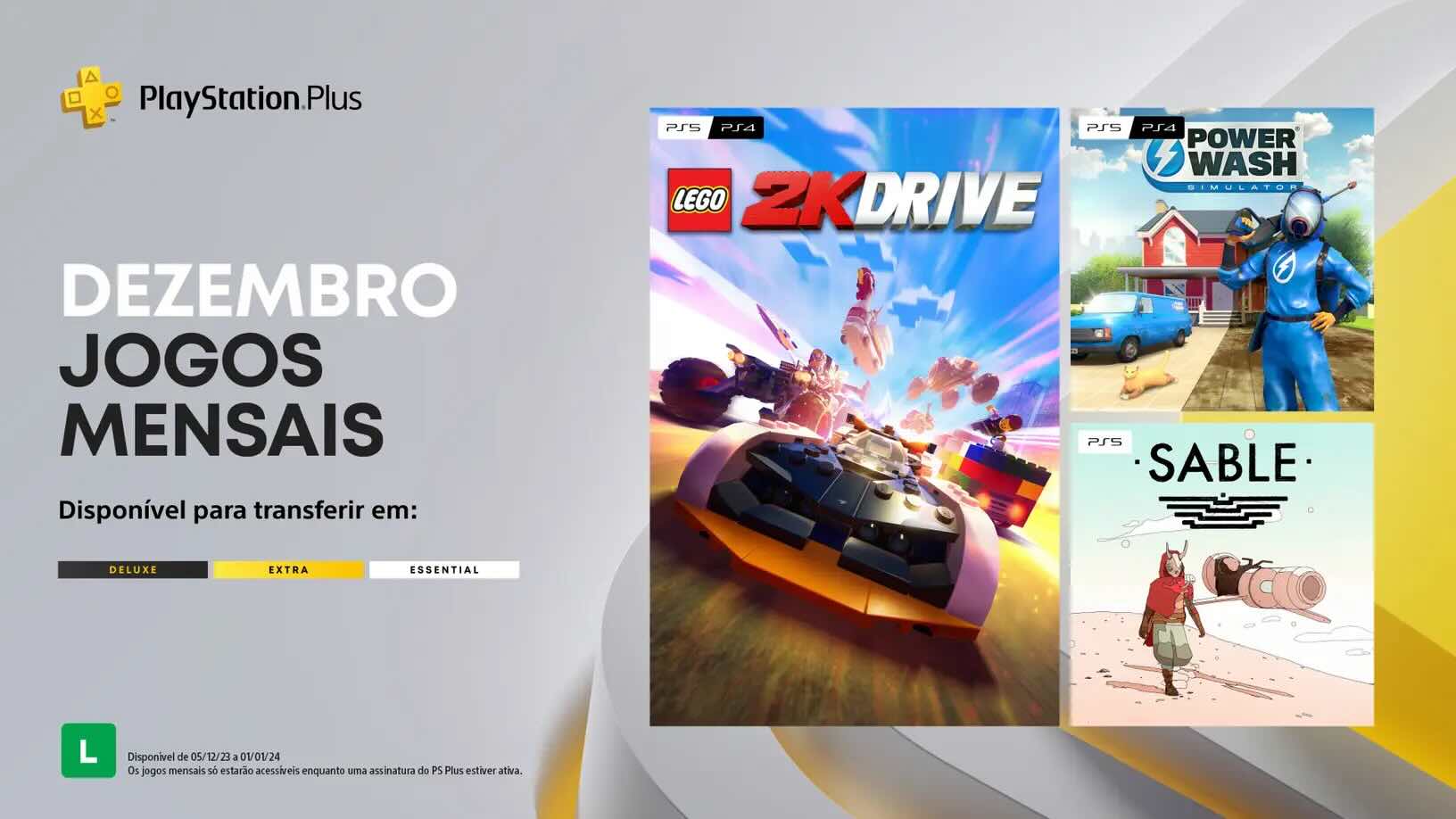 Lego 2K Drive e Sable estão entre os jogos de dezembro da PS Plus