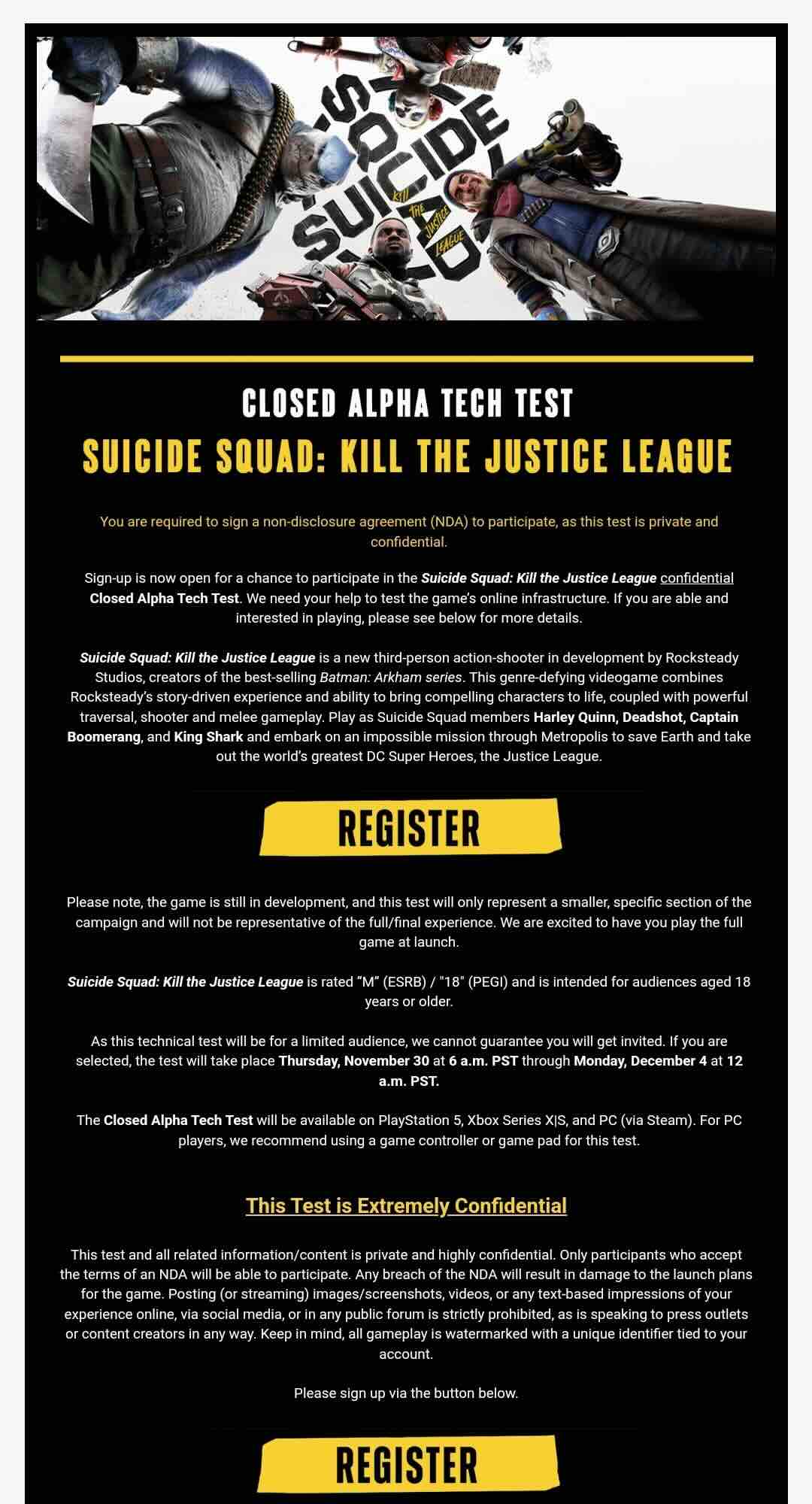 Suicide Squad: Kill the Justice League terá teste fechado; veja como participar