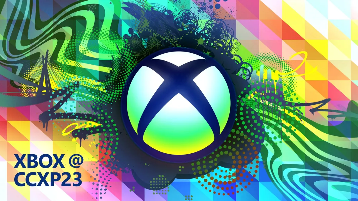 Imagem mostra banner de divulgação do Xbox na CCXP 2023