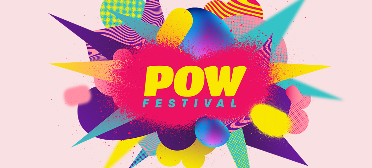 Logotipo do POW Festival, festival de tecnologia e economia criativa que acontece em Ribeirão Preto (SP)