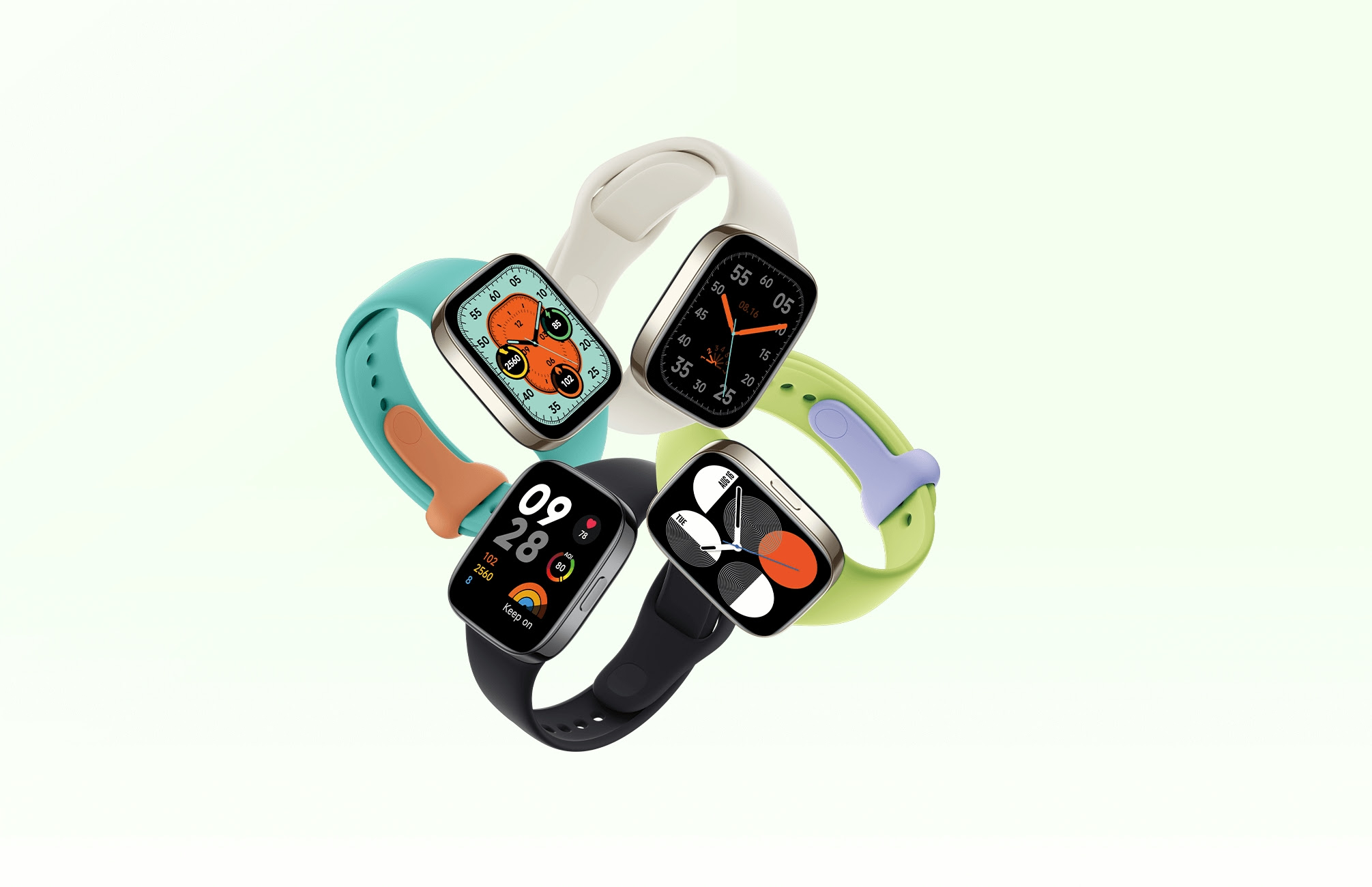 Quatro versões do Redmi Watch 3, relógio inteligente da Xiaomi