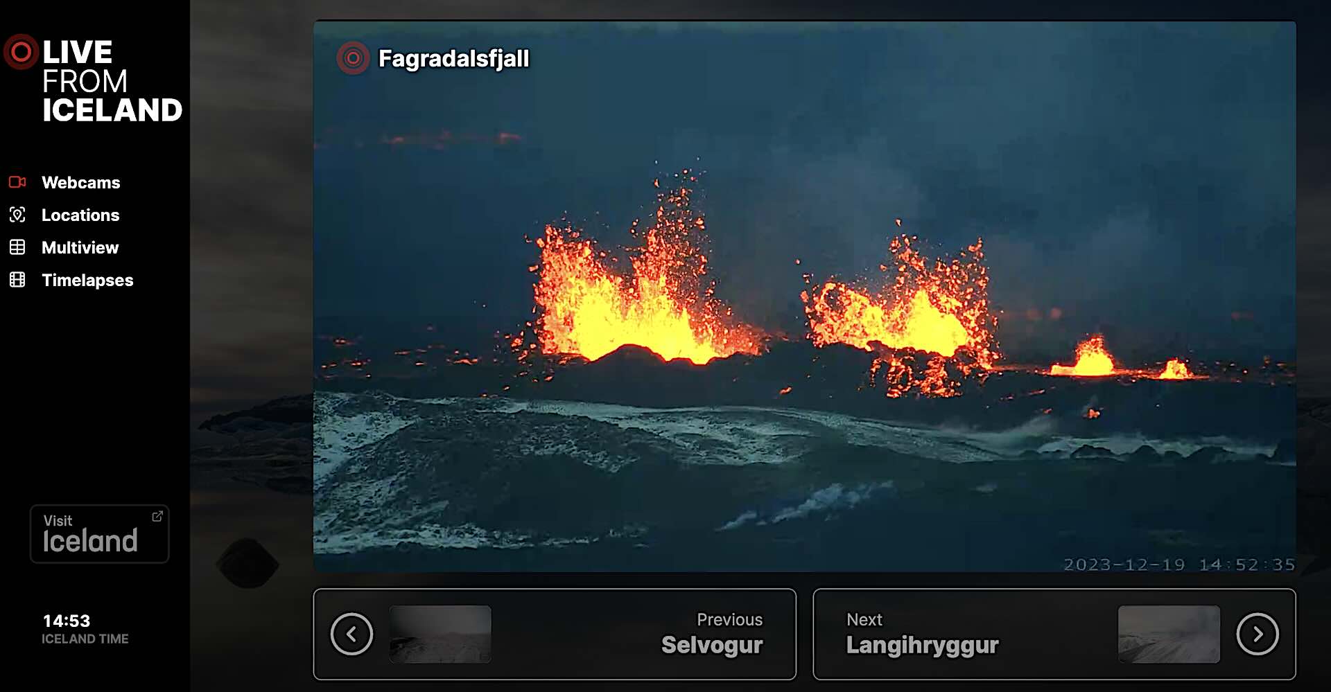 Assista ‘ao vivo’ a um vulcão em erupção na Islândia