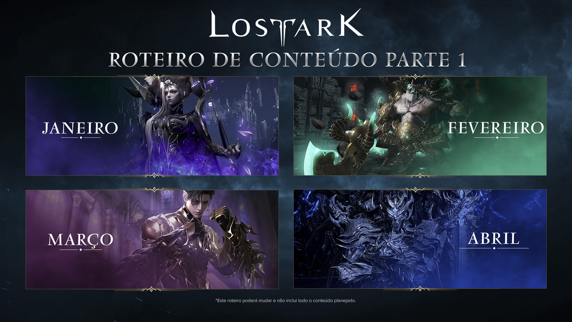 Imagem mostra atrações do primeiro trimestre de 2024 para o jogo online Lost Ark