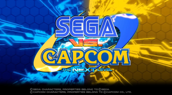 Tela título de Sega Vs Capcom: The Next Level