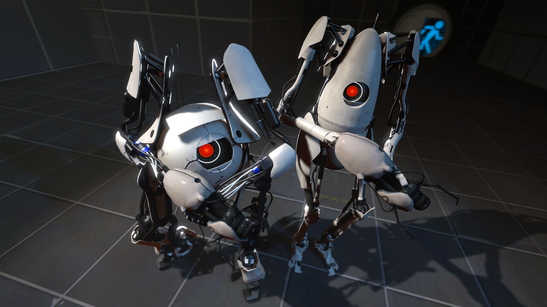 Imagem mostra cena do jogo Portal 2